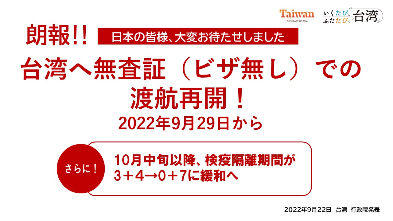 日本の皆様へ朗報！日本へのビザ免除措置を9月29日から再開。10月中旬には検疫隔離期間が0日に！