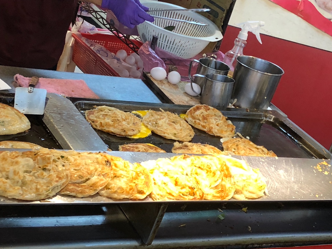 台北地下街の葱餅