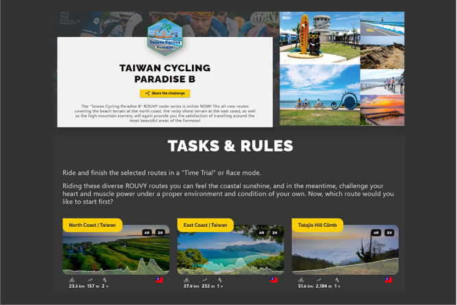 2023『台湾サイクリング天国B』 ROUVYでバーチャルサイクリング体験をしよう
