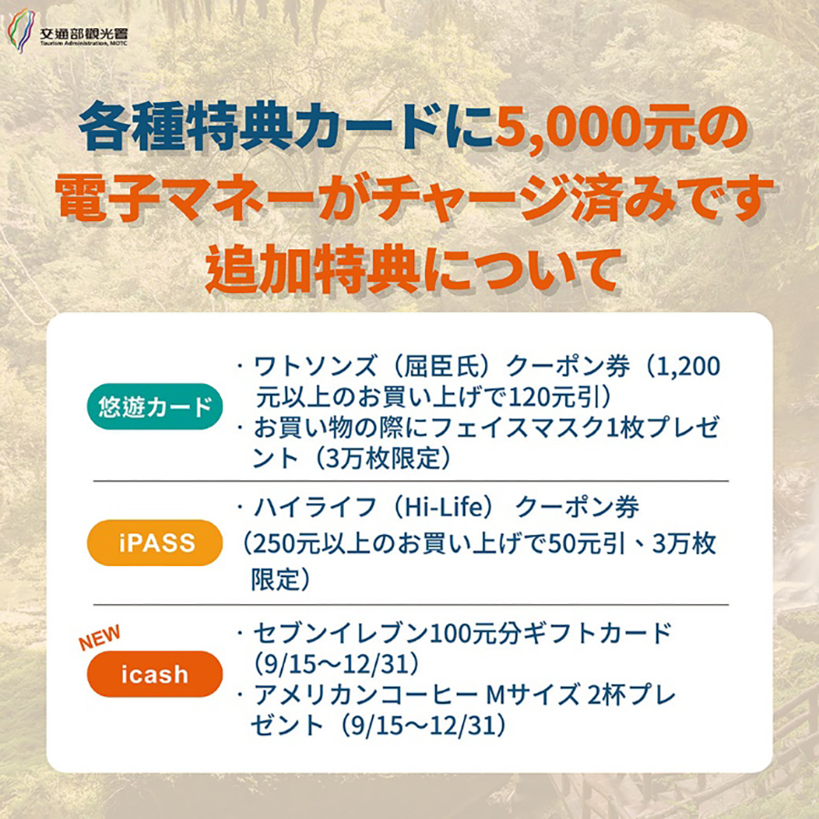 台湾観光庁（交通部観光署）昇格を祝して！台湾の3大ICマネーカードが